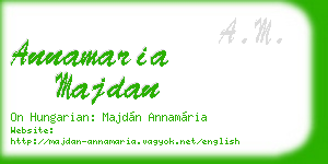 annamaria majdan business card