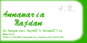 annamaria majdan business card